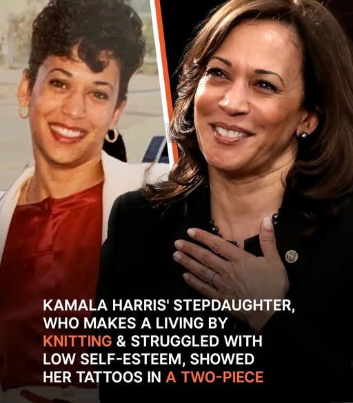 Kamala Harris’ Stepdaughter, Who Makes a Living by Knitting and Struggled with Low Self-Esteem, Showed Her Tattoos in a Two-Piece — Her Story
