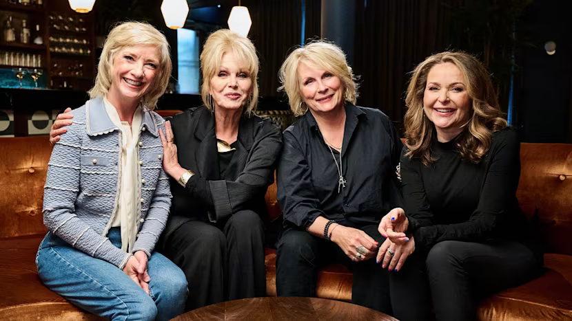 Jennifer Saunders, Joanna Lumley, Julia Sawalha, and Jane Horrocks reunite for a new retrospective of the classic sitcom